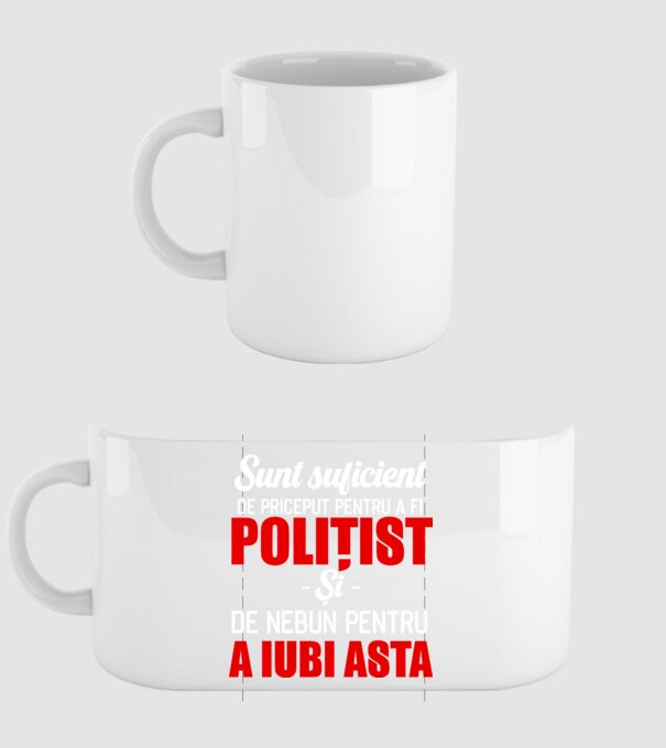 Sunt suficient de priceput pentru a fi POLIȚIST și suficient de nebun pentru a iubi asta model alb pe tricou