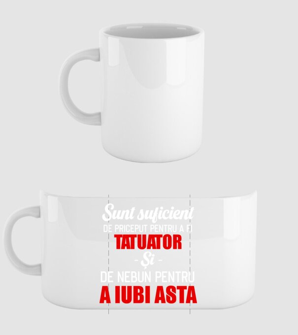 sunt suficient de priceput pentru a fi tatuator și suficient de nebun pentru a iubi asta model alb pe tricou