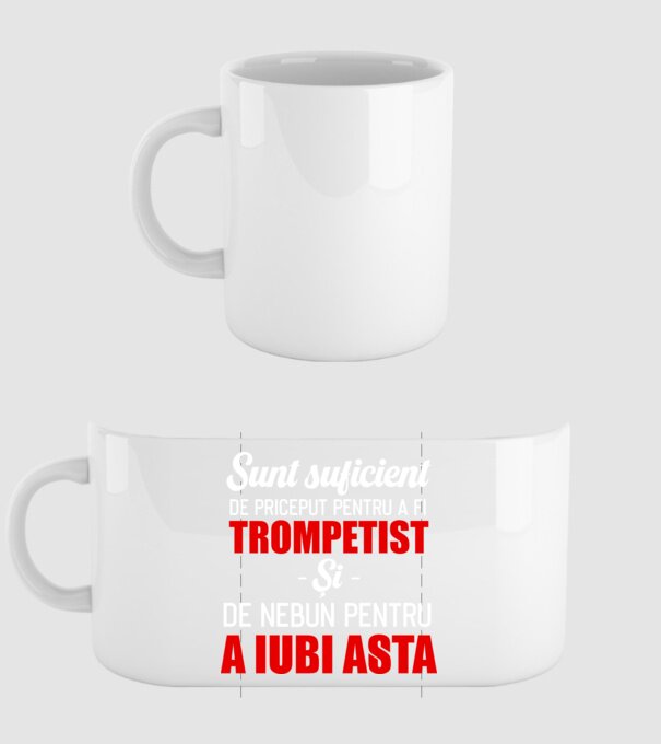 sunt suficient de priceput pentru a fi un super trompetist și suficient de nebun pentru a iubi asta model alb pe tricou