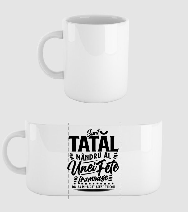 Sunt tatăl mândru al unei fete frumoase - da, ea mi-a dat acest tricou model alb pe tricou