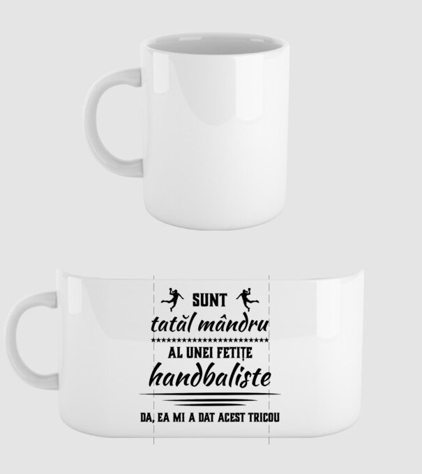 Sunt tatăl mândru al unei fetițe handbaliste - da, ea mi-a dat acest tricou model alb pe tricou