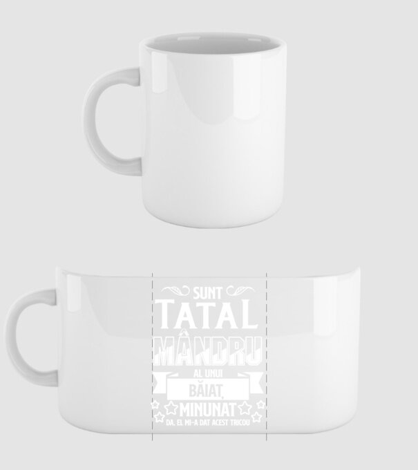 Sunt tatăl mândru al unui băiat minunat - da, el mi-a dat acest tricou model alb pe tricou