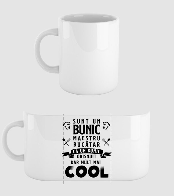 sunt un bunic maestru bucătar, ca un bunic obișnuit, dar mult mai cool model alb pe tricou