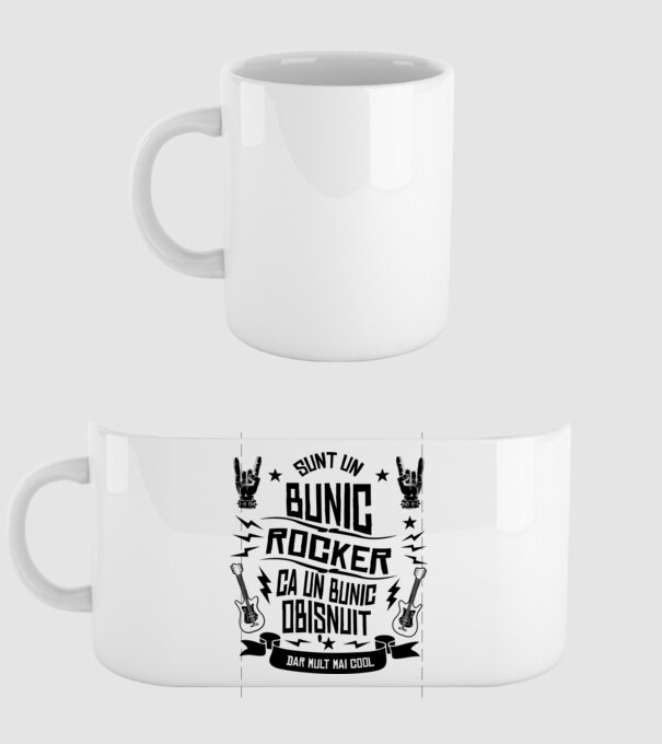 Sunt un bunic rocker, ca un bunic obișnuit, dar mult mai cool model alb pe tricou