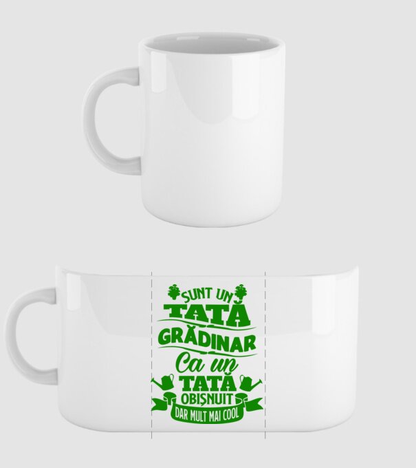 Sunt un tată grădinar model alb pe tricou