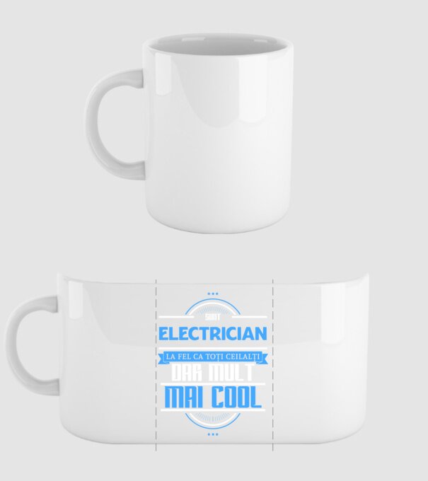 sunt electrician, la fel ca toți ceilalți, dar mult mai cool model alb pe tricou