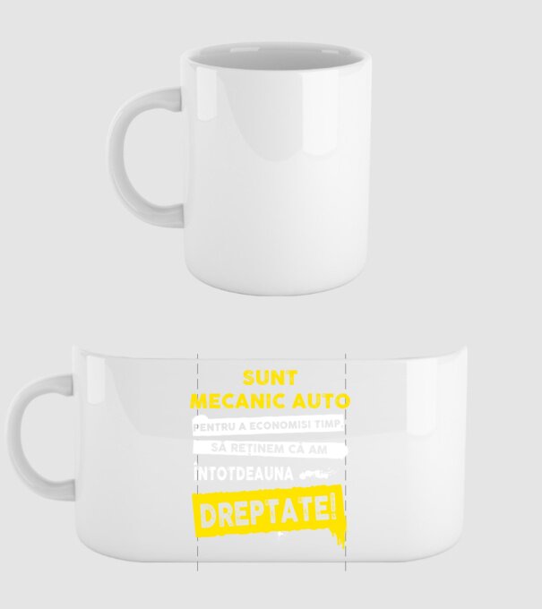 sunt MECANIC AUTO, pentru a economisi timp, să reținem că am întotdeauna dreptate model alb pe tricou