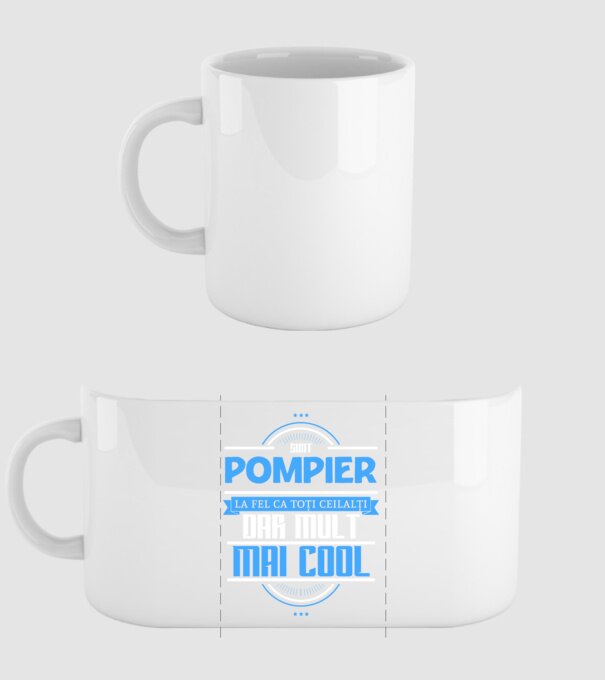 Sunt pompier, la fel ca toți ceilalți, dar mult mai cool model alb pe tricou