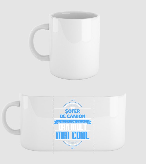 Sunt șofer de camion, la fel ca toți ceilalți, dar mult mai cool model alb pe tricou