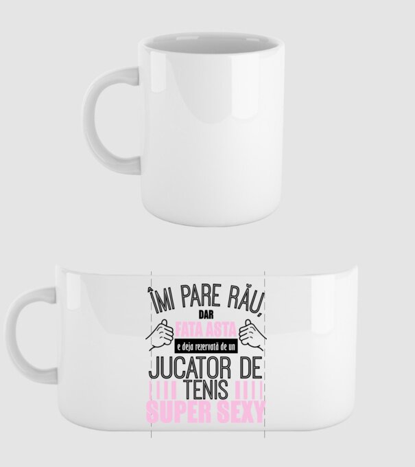 Îmi pare rău, dar fata asta e deja rezervată de un JUCĂTOR DE TENIS super sexy model alb pe tricou