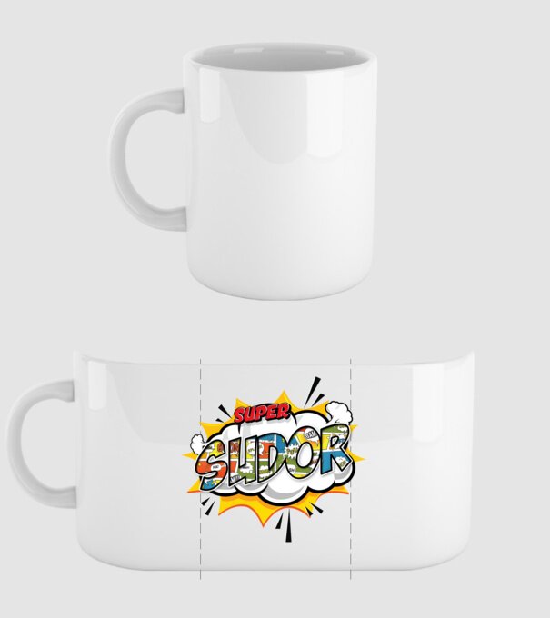 Super Sudor model alb pe tricou