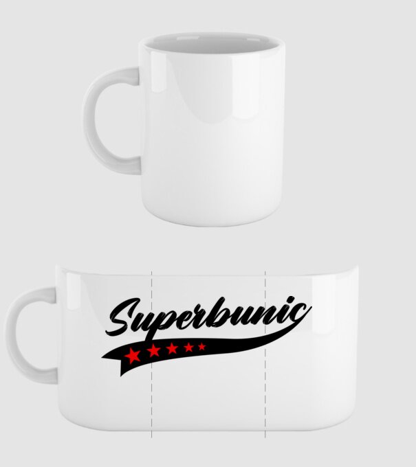 superbunic model alb pe tricou