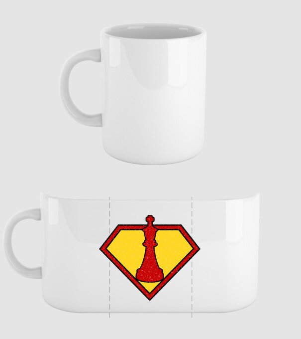 SuperChess rege model alb pe tricou