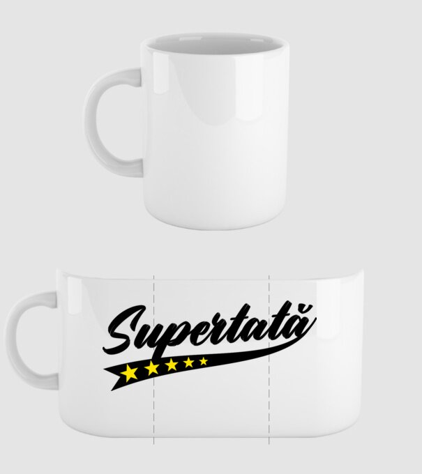 Supertată model alb pe tricou