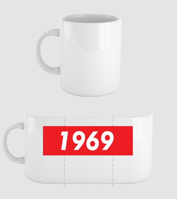 Supreme Birthday 1969 model alb pe tricou