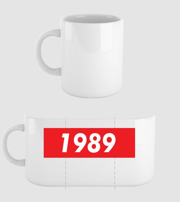 Supreme Birthday 1989 model alb pe tricou