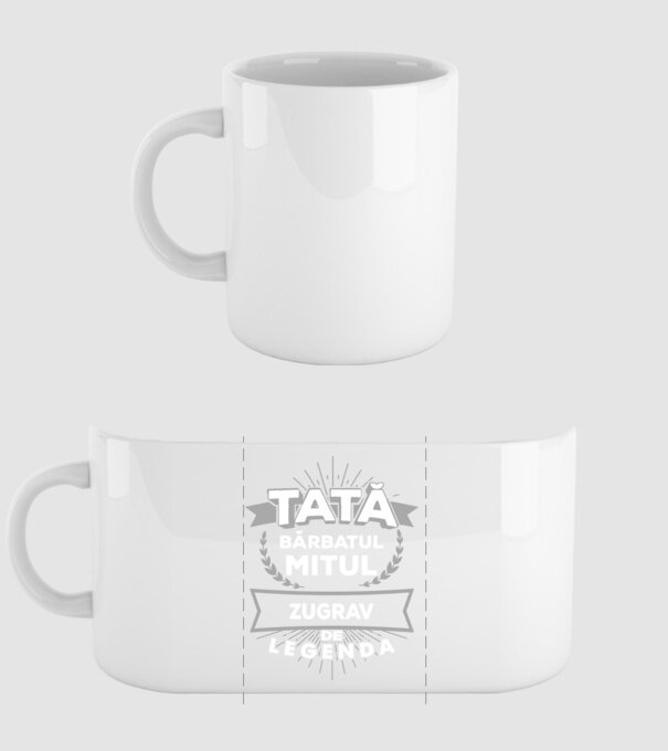 Tată - bărbatul, mitul, zugrav de legendă model alb pe tricou