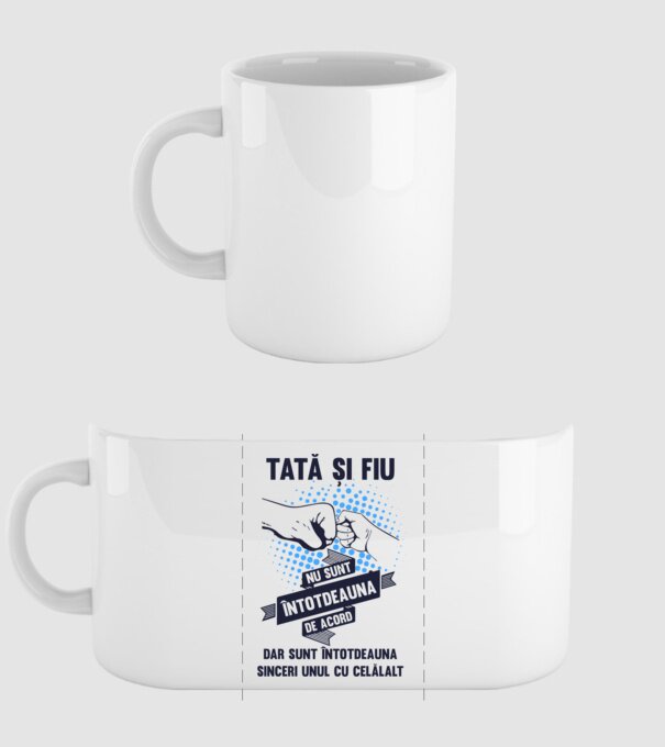 Tată și Fiu - nu sunt întotdeauna de acord, dar sunt întotdeauna sinceri unul cu celălalt model alb pe tricou