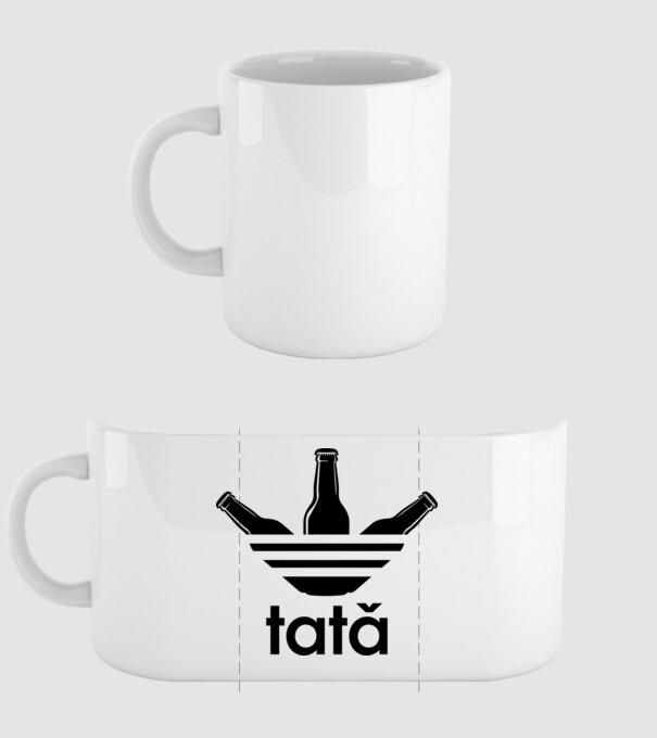 Tatadidas model alb pe tricou