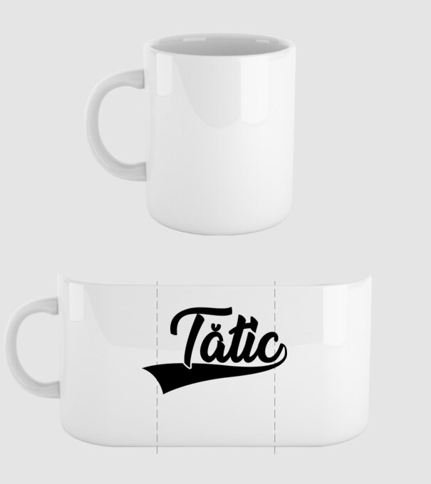 tătic model alb pe tricou
