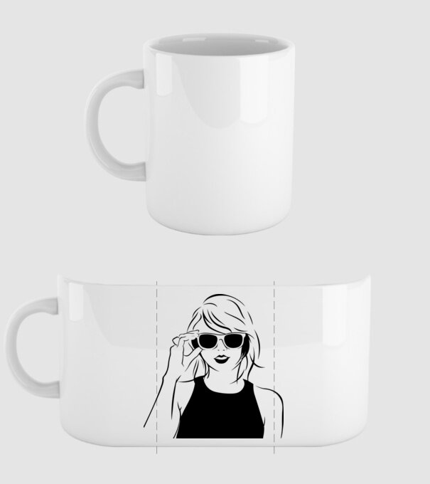 Taylor Swift model alb pe tricou