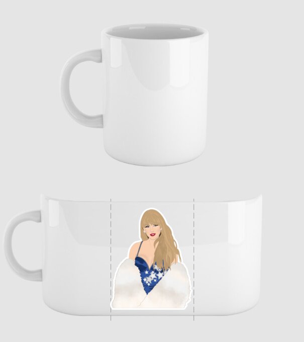 Taylor Swift blue model alb pe tricou