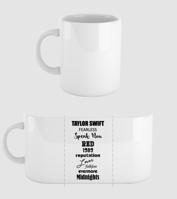 Taylor Swift Eras model alb pe tricou