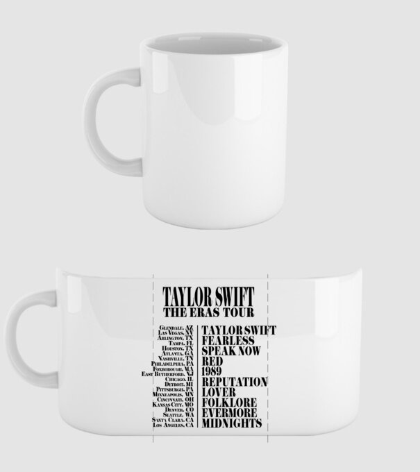 Taylor Swift Eras tour back model alb pe tricou