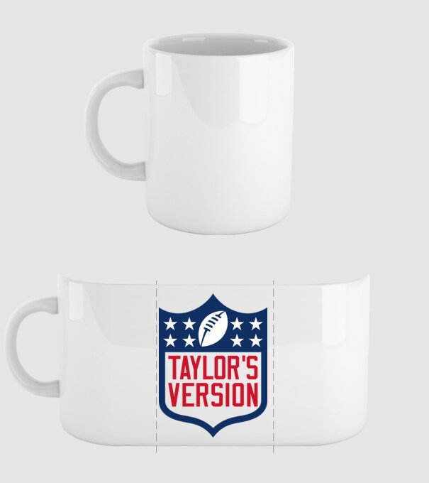 Taylor Swift football logo model alb pe tricou