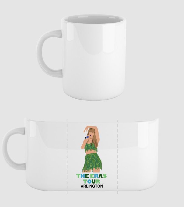 Taylor Swift The Eras Tour Arlington 2 model alb pe tricou