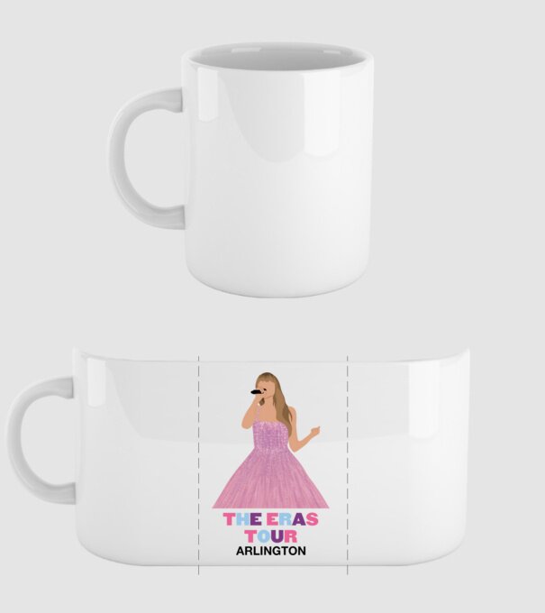 Taylor Swift The Eras Tour Arlington model alb pe tricou