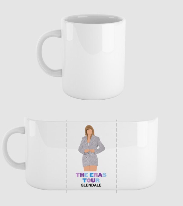 Taylor Swift The Eras Tour Glendale 2 model alb pe tricou