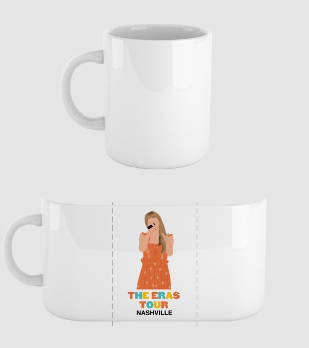Taylor Swift The Eras Tour Nashville 3 model alb pe tricou