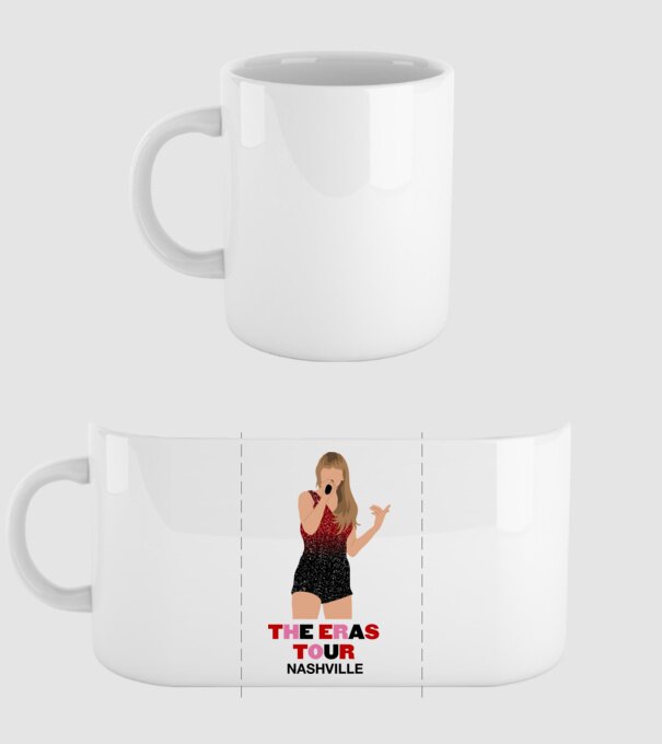Taylor Swift The Eras Tour Nashville model alb pe tricou