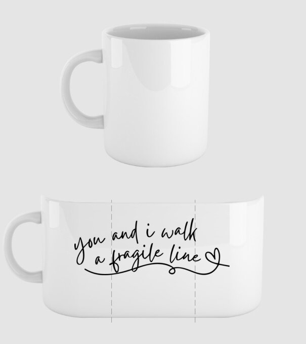 Taylor Swift you and i walk a fragile line model alb pe tricou