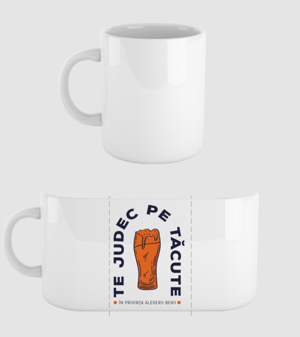 Te judec pe tăcute în privința alegerii berii. model alb pe tricou