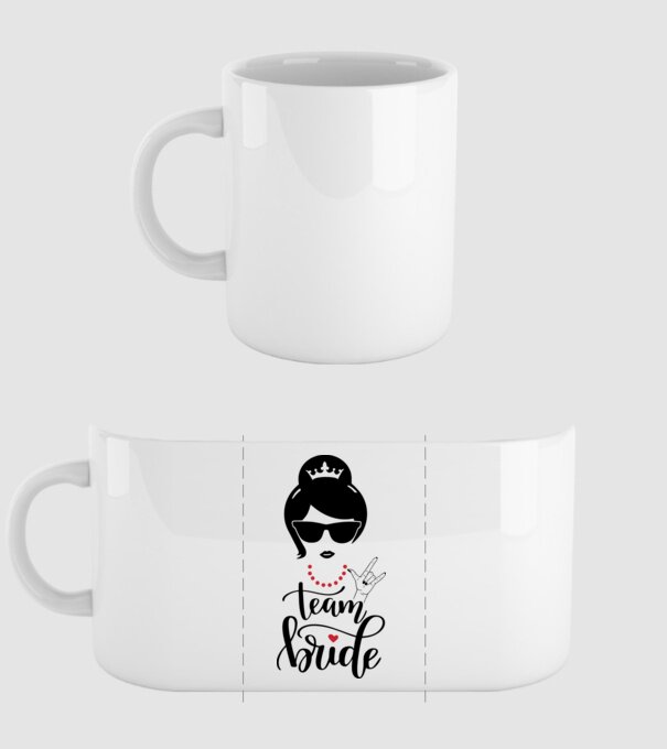 Team Cool Bride model alb pe tricou