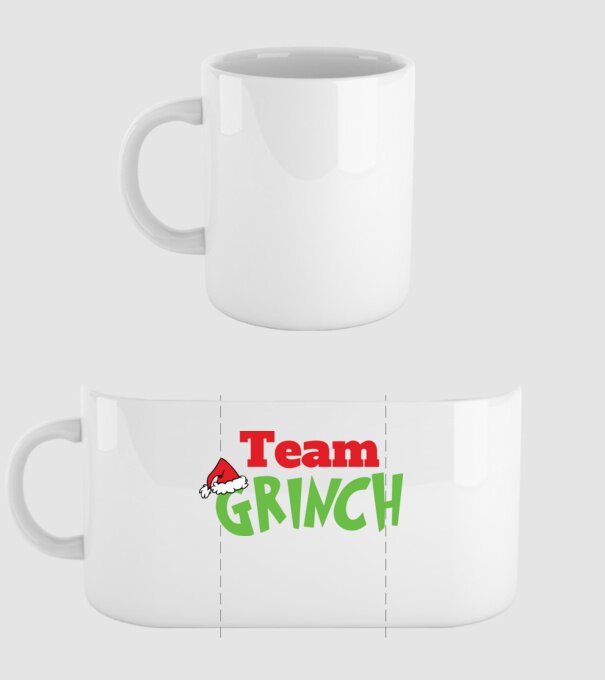 Team Grinch model alb pe tricou