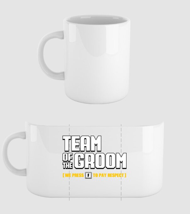 Team of the Groom model alb pe tricou