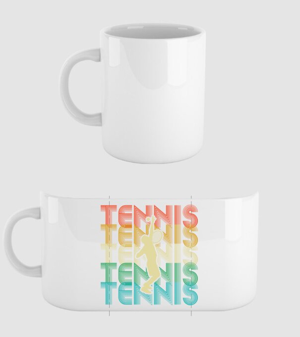 Tennis retro model alb pe tricou
