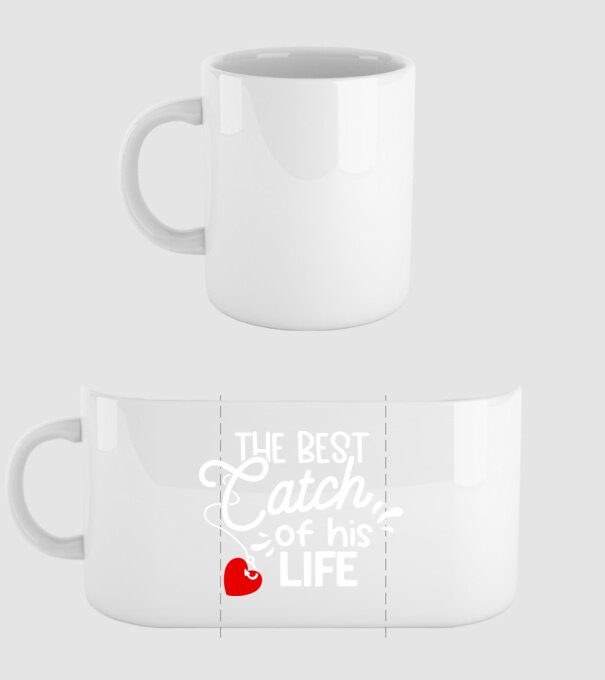 The best catch fehér model alb pe tricou