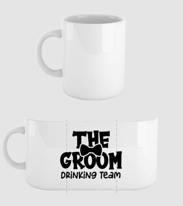 The Groom model alb pe tricou