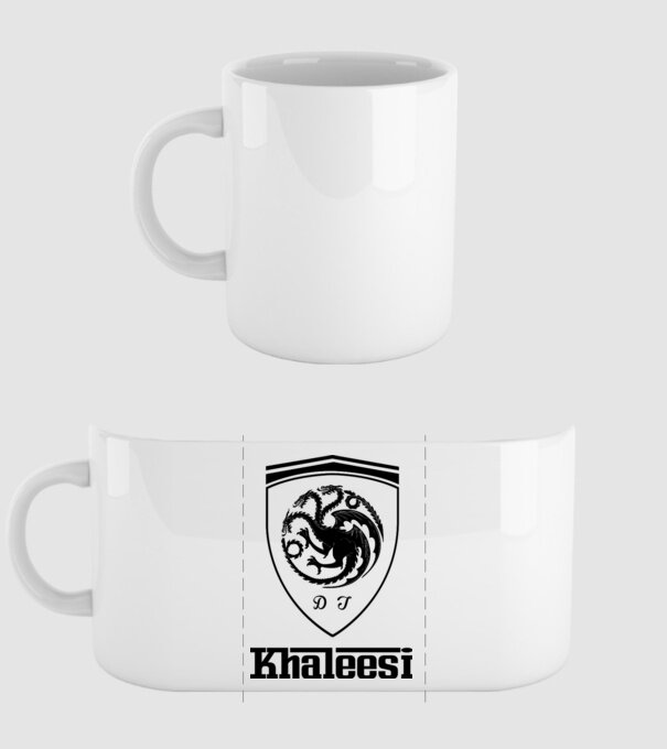 The Khaleesi Ferrari model alb pe tricou