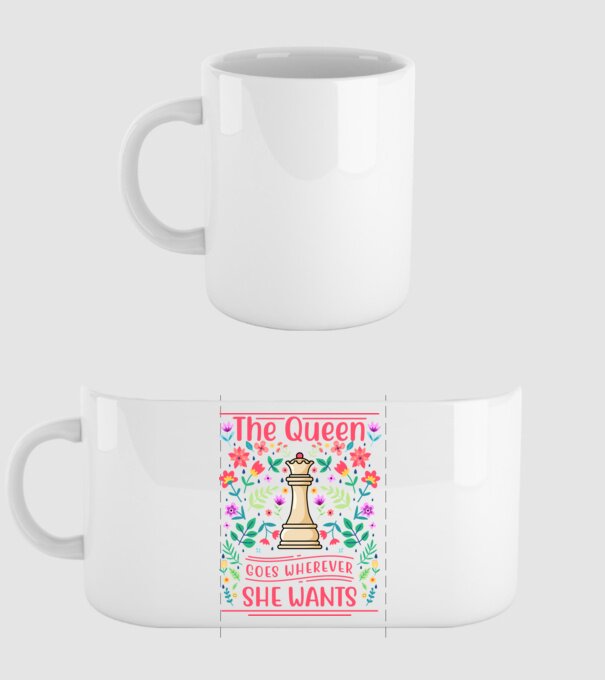 the queen goes wherever she wants model alb pe tricou