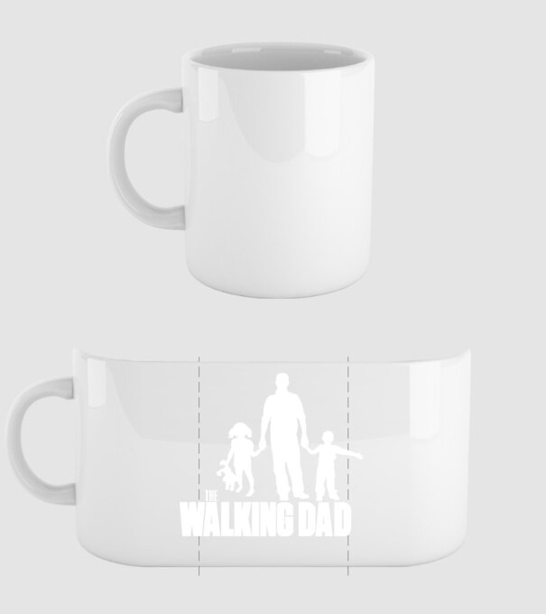The Walking Dad model alb pe tricou