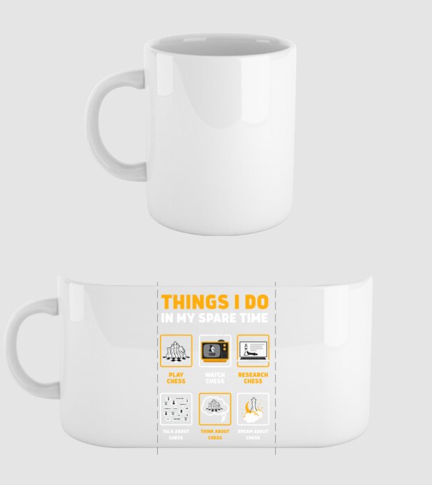 Things I do in my spare time model alb pe tricou