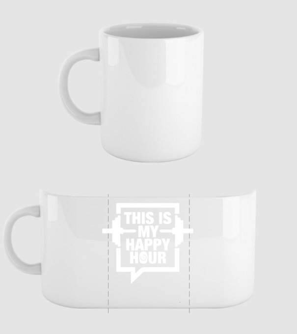 this is my happy hour model alb pe tricou
