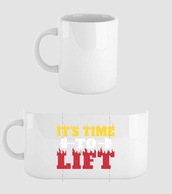 Time to lift model alb pe tricou