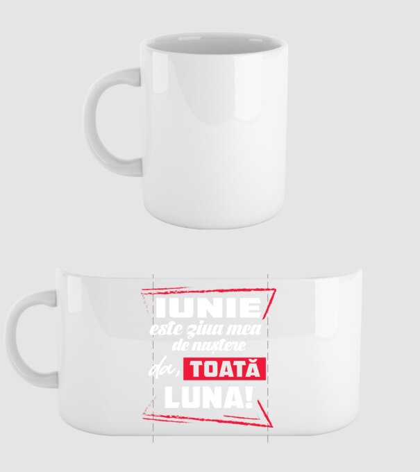 Toată luna IUNIE model alb pe tricou