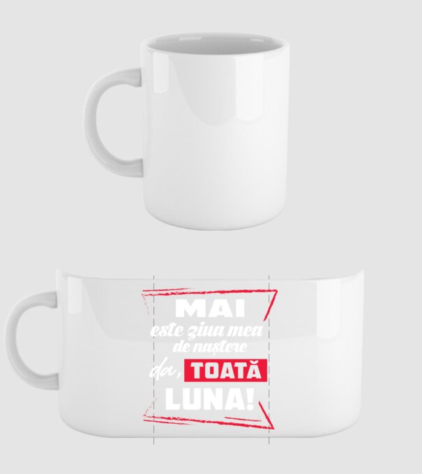 Toată luna MAI model alb pe tricou